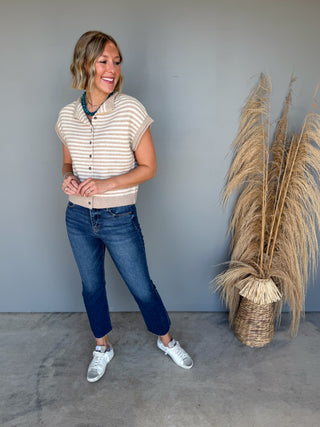 The Maggie Knit Top (Taupe)