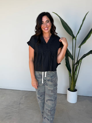 The Petra Pleated Top