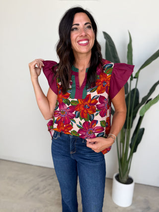 The Wesley Flutter Sleeve Top