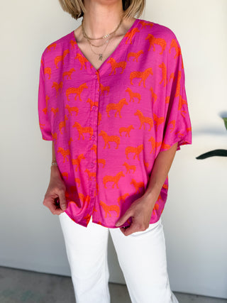 The La Paz Zebra Top