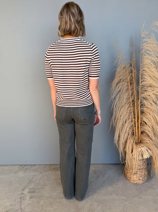 The Mitchell Striped Top (Cream)