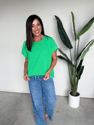 The Gabels Linen Top (Kelly)