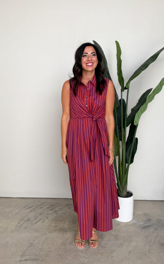The Vera Tie Dress (Plum)