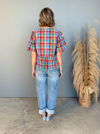 The Dustin Plaid Top