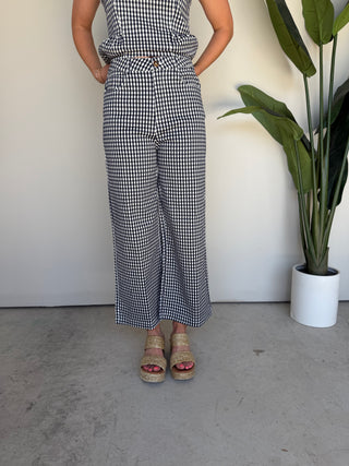 The Destin Gingham Pants (Navy)