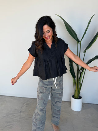 The Petra Pleated Top
