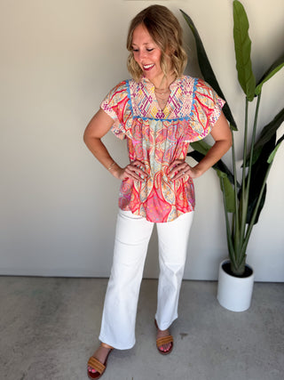 The Baldoni Scalloped Top