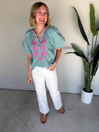 The Dahlia Gingham Top