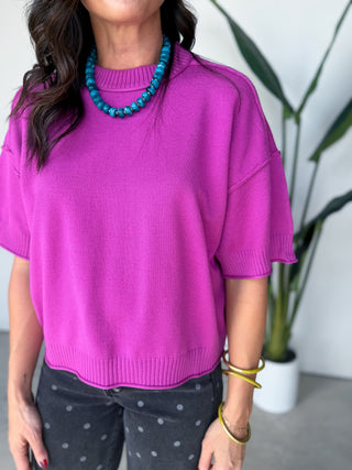 The Keely Sweater (Magenta)