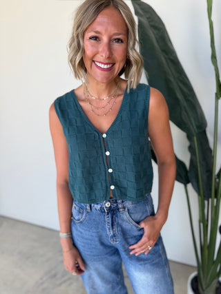 The Loren Knit Top (Teal)