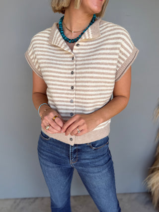 The Maggie Knit Top (Taupe)