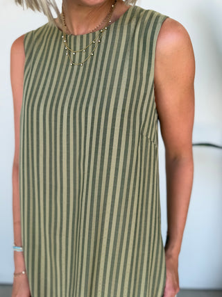 The Teller Striped Maxi (Olive)