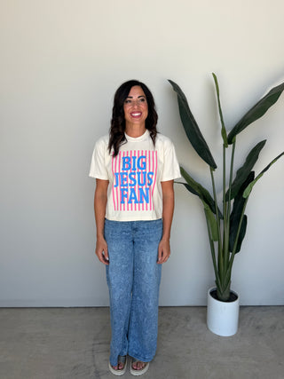Big Jesus Fan Tee (Cream)