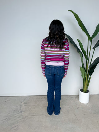 The Kalina Button Sweater (Plum)