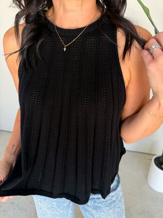 The Theodora Knit Top (Black)