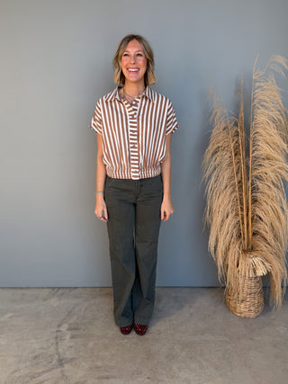 The Marielle Button Top (Camel)