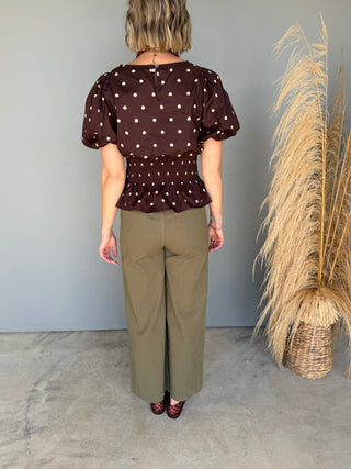 The Della Polkadot Top