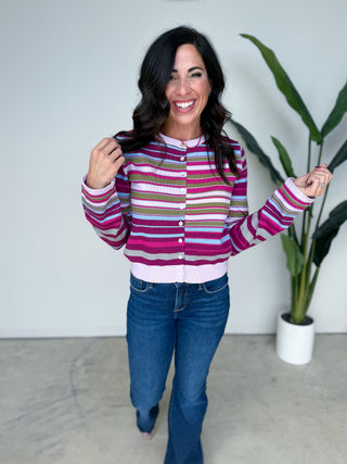 The Kalina Button Sweater (Plum)