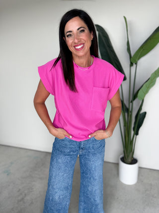 The Onyx Ribbed Top (Pink)