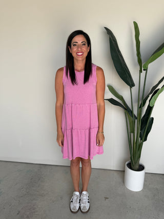 The Bayview Tiered Dress (Pink)