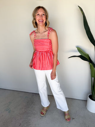 The Merida Striped Top (Pink)