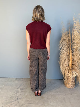 The Sybil Knit Top (Wine)