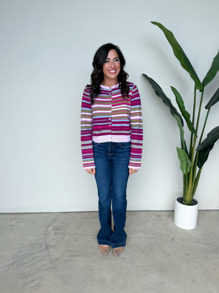 The Kalina Button Sweater (Plum)