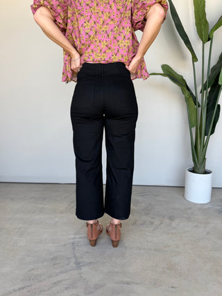 The Alma Scalloped Pants (Black)