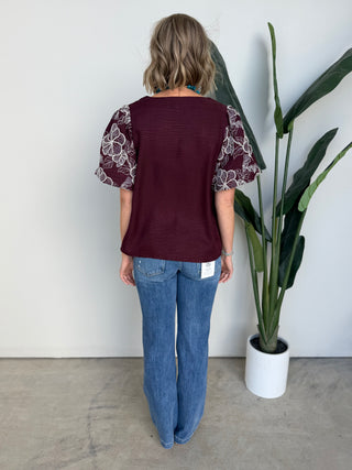 The Haven Stitch Top (Wine)