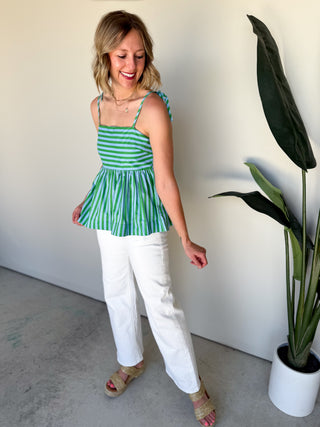 The Merida Striped Top (Green)
