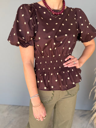 The Della Polkadot Top