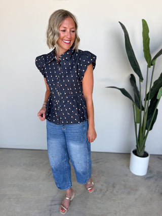 The Neesa Polka Dot Top
