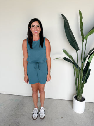 The Rodanthe Romper (Teal)