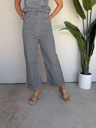The Destin Gingham Pants (Navy)