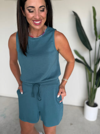 The Rodanthe Romper (Teal)