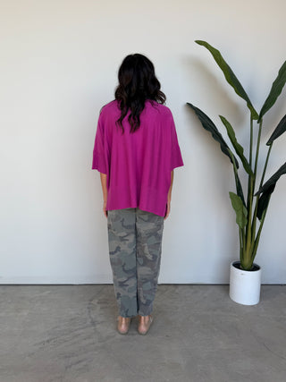 The Opaline Knit Tunic (Magenta)