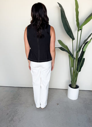 The Rune Stitch Top (Black)