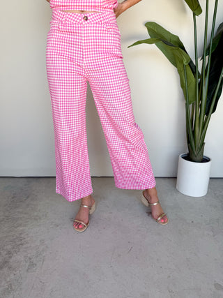 The Destin Gingham Pants (Pink)