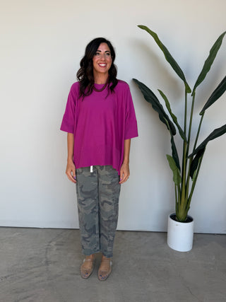The Opaline Knit Tunic (Magenta)