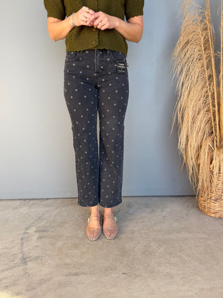 The Marci Polka Dot High Rise Denim