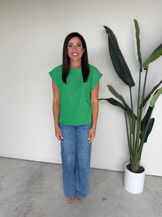 The Onyx Ribbed Top (Kelly)