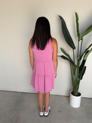 The Bayview Tiered Dress (Pink)