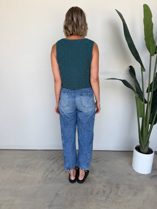 The Loren Knit Top (Teal)