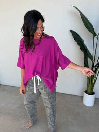 The Opaline Knit Tunic (Magenta)