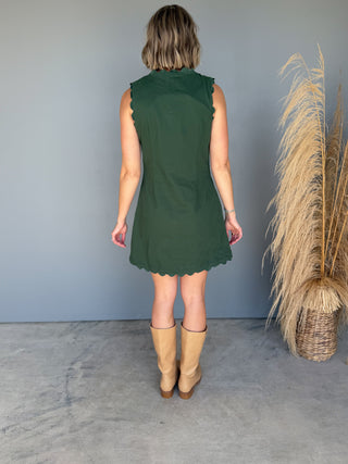 The Goldie Denim Dress (Forest)