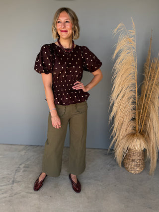 The Della Polkadot Top