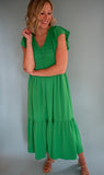 The Kori Button Dress (Green)