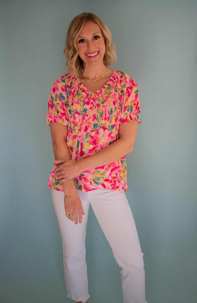 The Mariposa Smocked Top