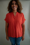 The Rachelle Top (Orange Red)