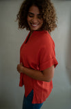 The Rachelle Top (Orange Red)